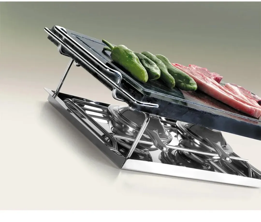 Ibili Steengrill - 6 Personen - Antraciet/Zilver