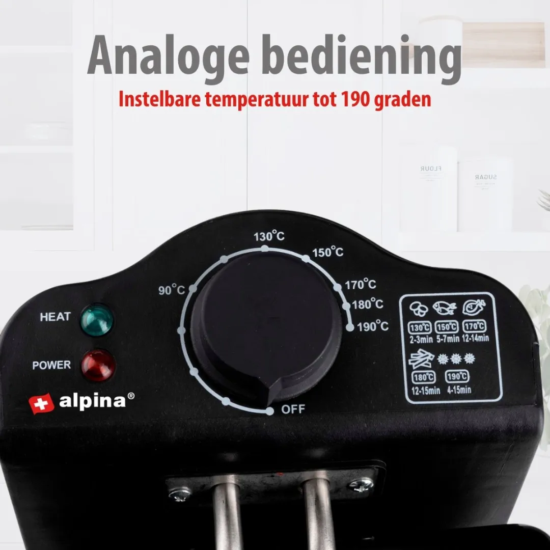 Alpina Frituurpan 3L - 2000W - Zilver
