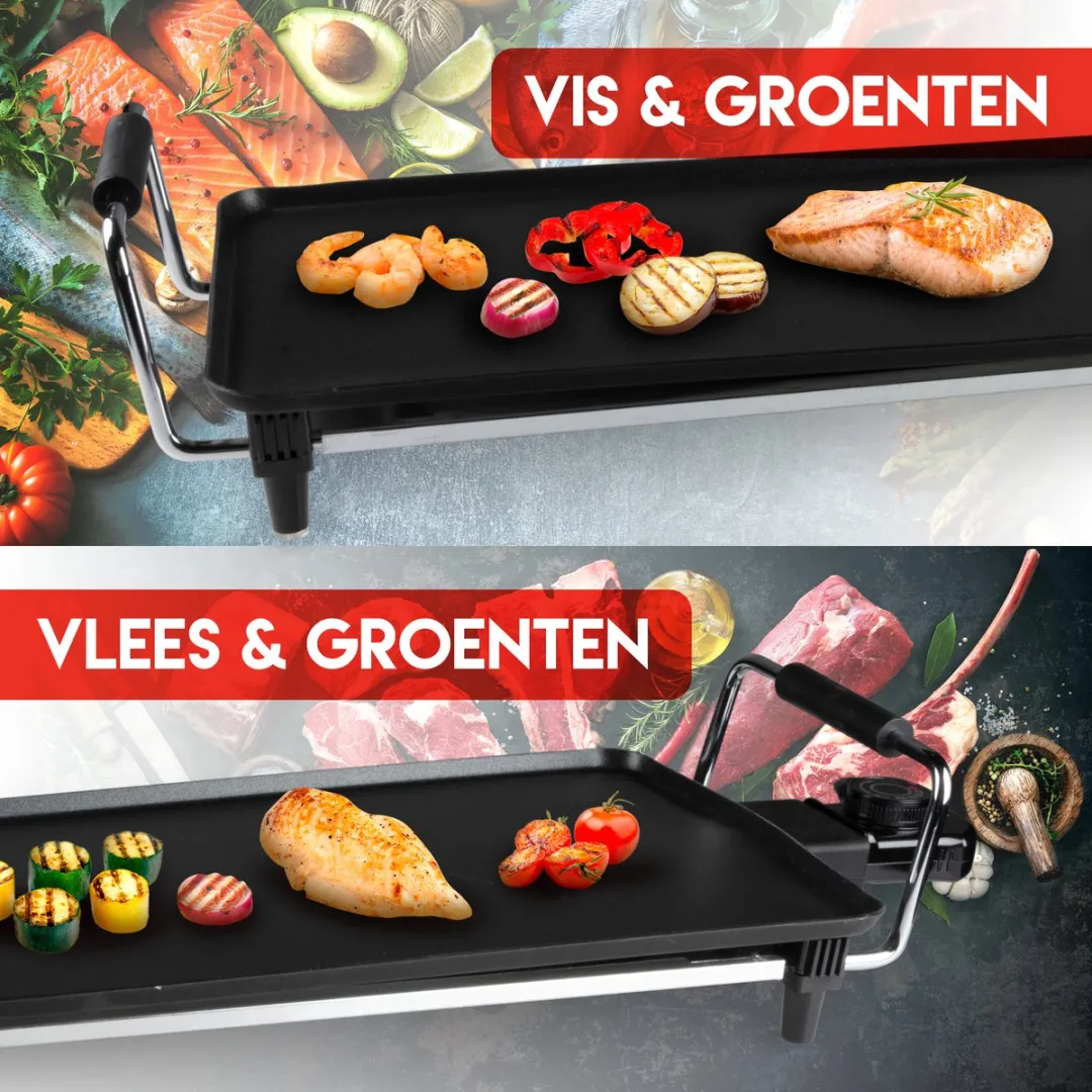 Alpina Teppanyaki Bakplaat 1800W - 87x23cm - 10 Personen - afbeelding 6 van 6