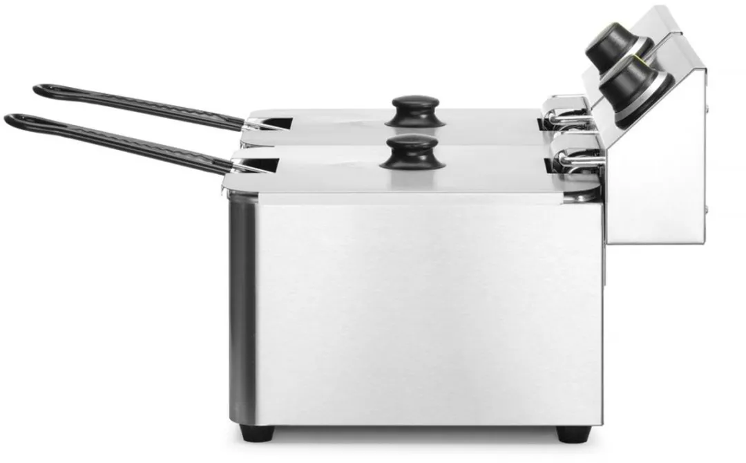 Hendi Dubbele Friteuse 2x8L - 7000W - Roestvrij Staal - afbeelding 6 van 6