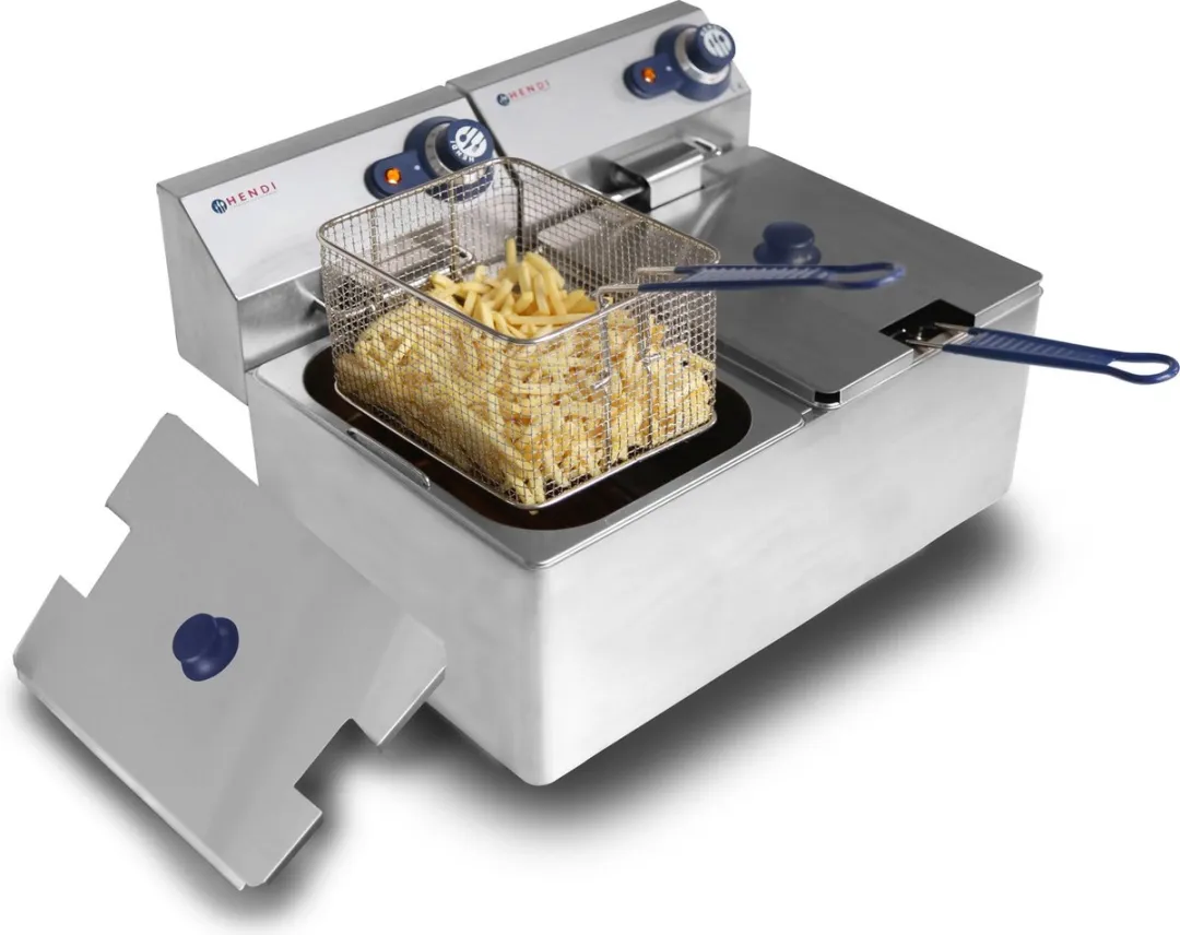 Hendi Dubbele Friteuse 2x8L - 7000W - Roestvrij Staal