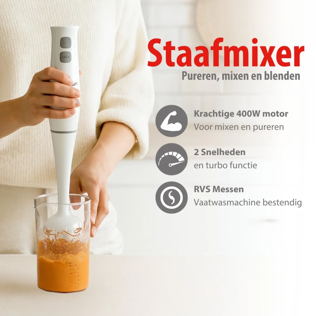 Alpina Staafmixer 400W - Wit