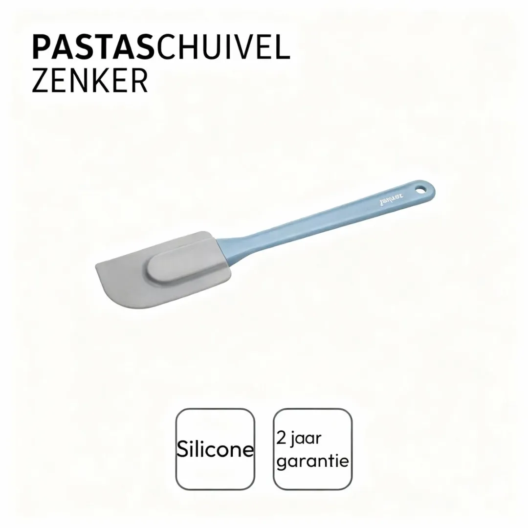 Zenker 43917 Siliconen Spatel 26,5x5cm - Blauw/Grijs