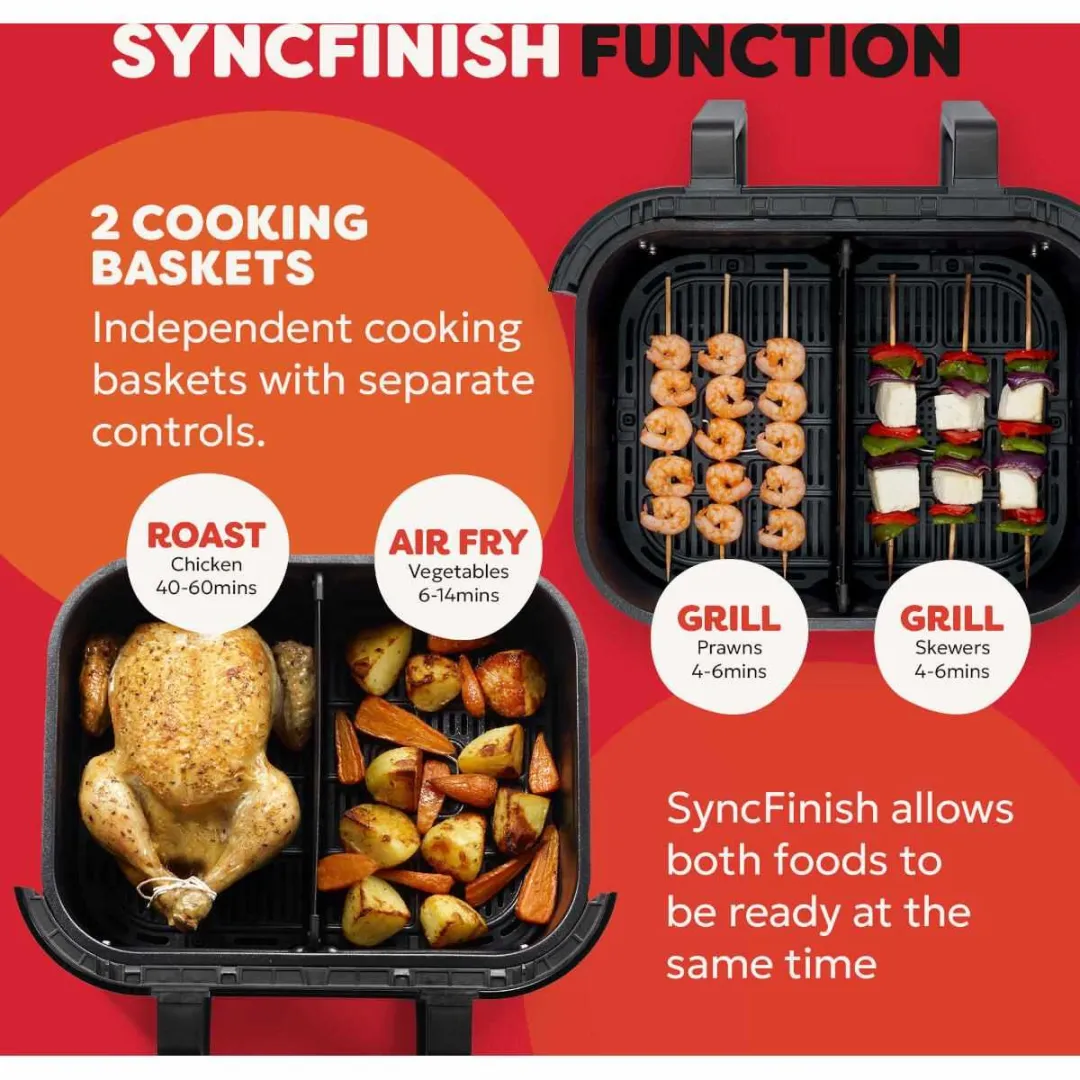 Instant Pot Vortex Versazone 8-in-1 Airfryer 8.5L 1700W - Zwart