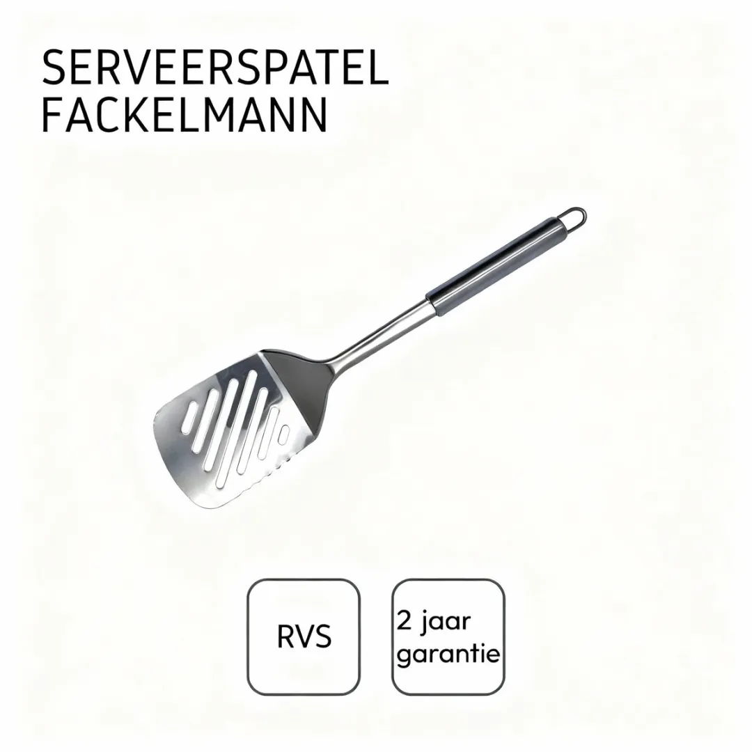 Fackelmann Geroosterde Keukenspaan 670434 - RVS