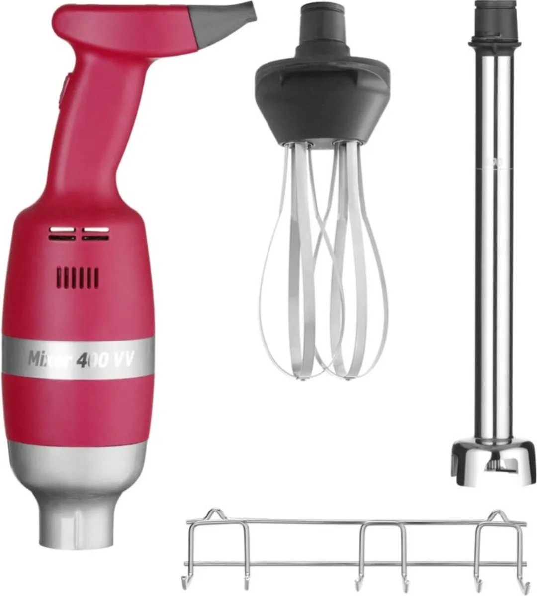 Hendi Profi Line Staafmixer 400W - 9 standen - Rode roestvrijstalen schacht - afbeelding 6 van 6