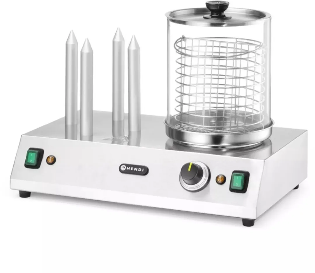 HENDI Worsten- en Broodjesverwarmer 550W - RVS - 50x31x39,5cm