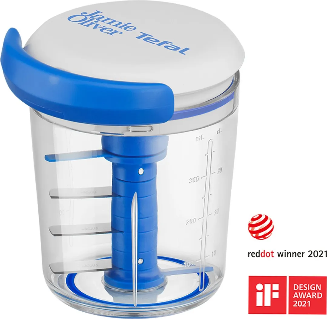 Jamie Oliver 5 Second Hakmolen 450ml - 3 Mesjes - Wit/Blauw - afbeelding 2 van 6