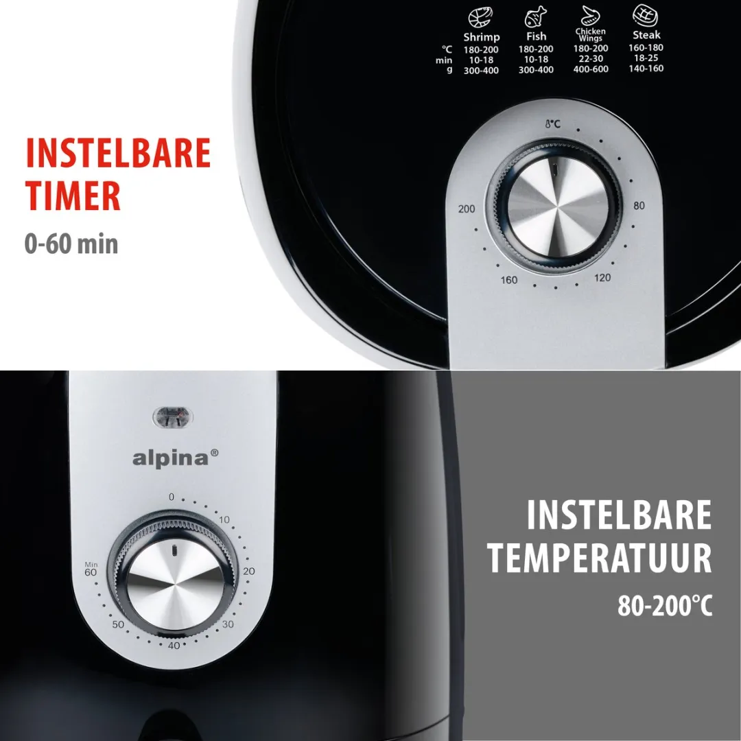 Alpina Airfryer 2L - 900W