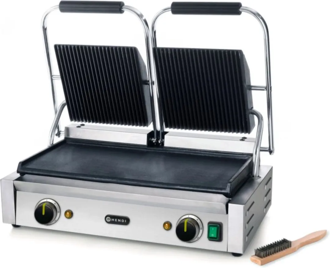HENDI HT263808 Dubbele Contactgrill 3600W - 3 Platen