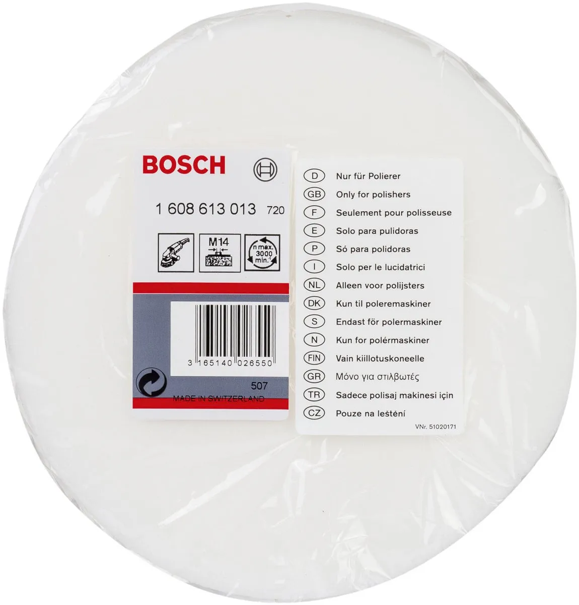 Bosch Polijstspons M14 160mm