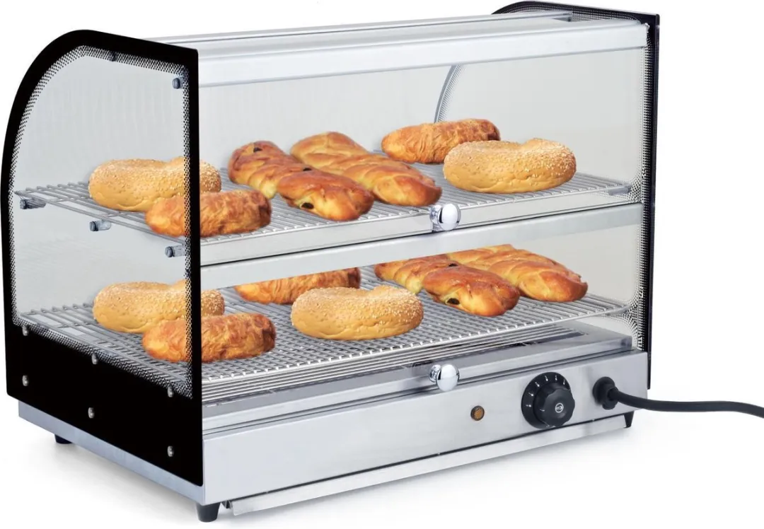 HENDI 273999 Tweelaagse Warmhoudvitrine - 800W - Zwart