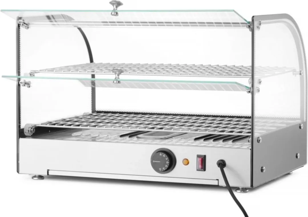 HENDI 273999 Tweelaagse Warmhoudvitrine - 800W - Zwart