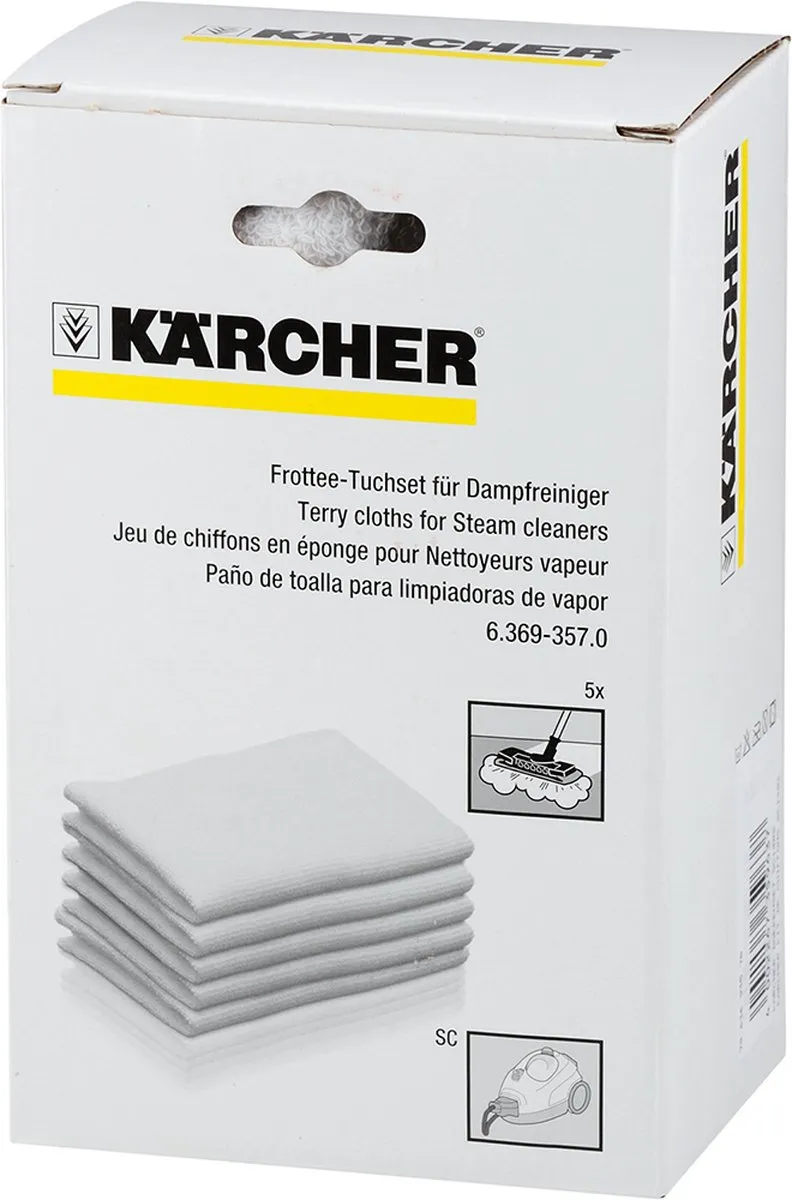 Kärcher Vloermond Mini Katoenen Doeken - 5 Stuks - Wit