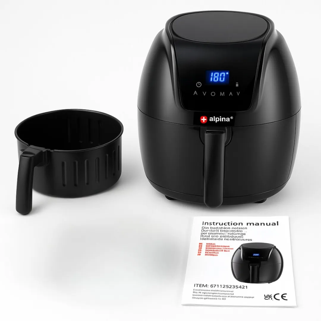Alpina Airfryer 5L - 1800W - Zwart - afbeelding 6 van 6