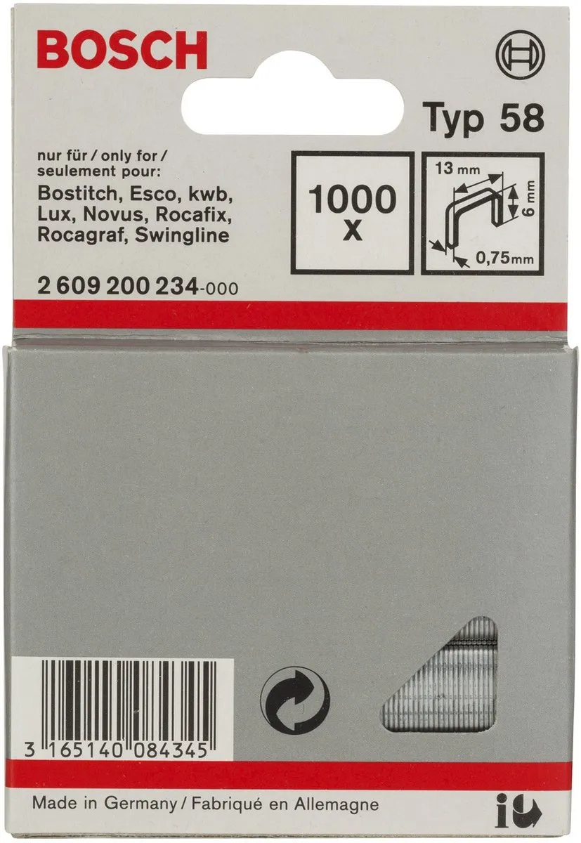 Bosch Nieten 13x0,75x6mm - 1000 Stuks