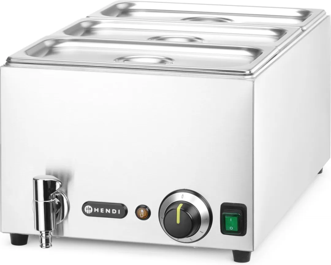 HENDI Ranger Set Bain-Marie 1000W - 3x GN 1/3 met deksel - afbeelding 6 van 6