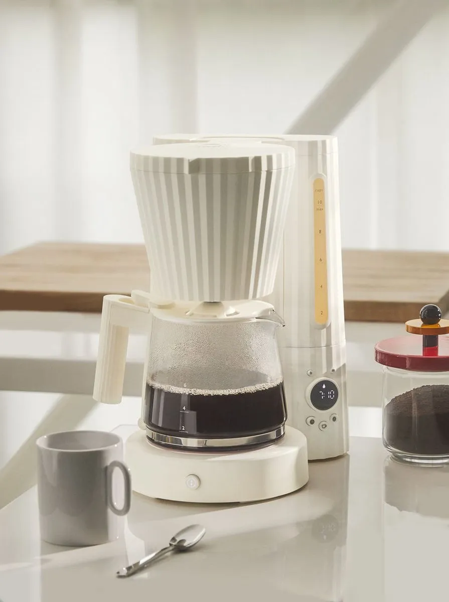 Alessi Plissé Filter-Koffiezetapparaat MDL14 W - 1.5L - 8 Kopjes - Wit