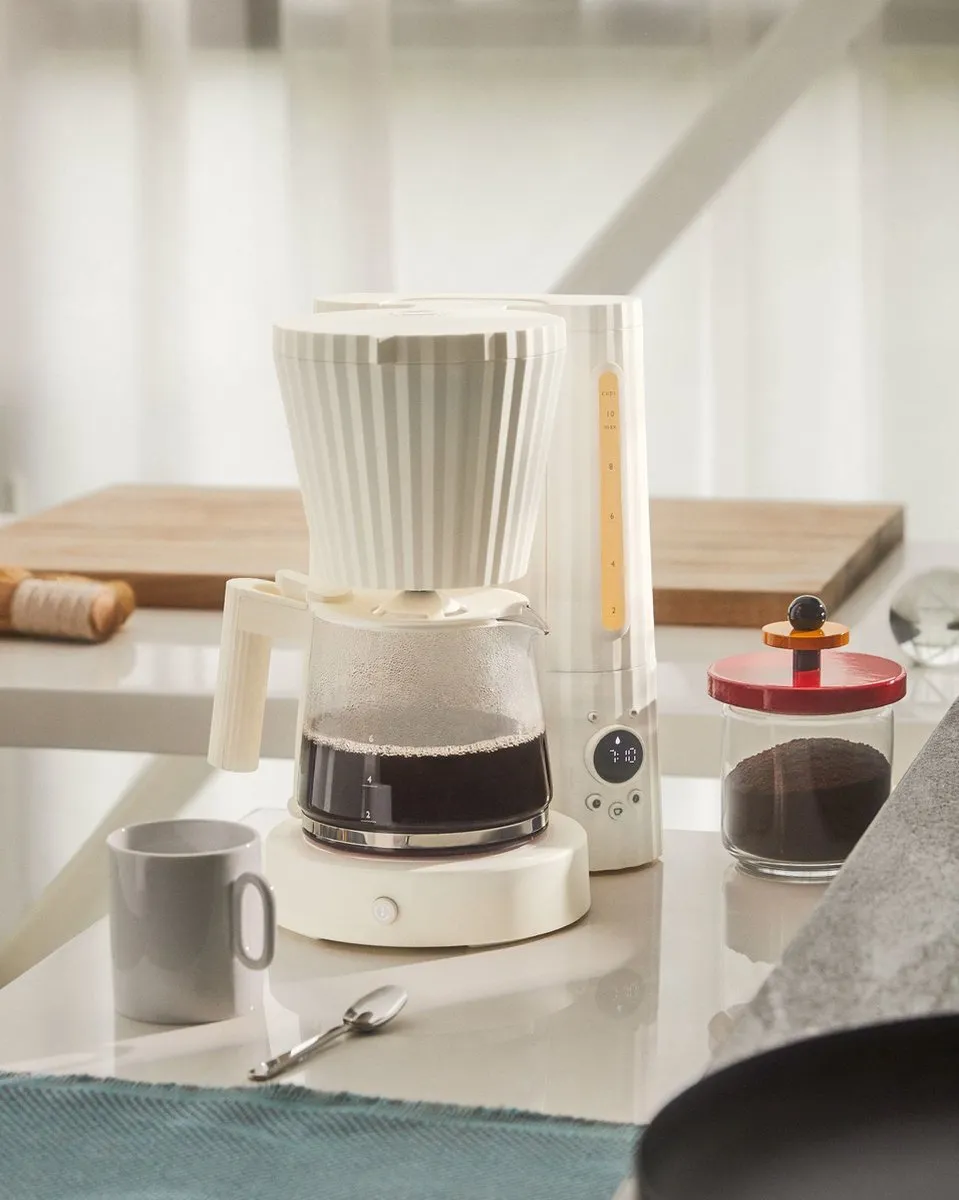 Alessi Plissé Filter-Koffiezetapparaat MDL14 W - 1.5L - 8 Kopjes - Wit