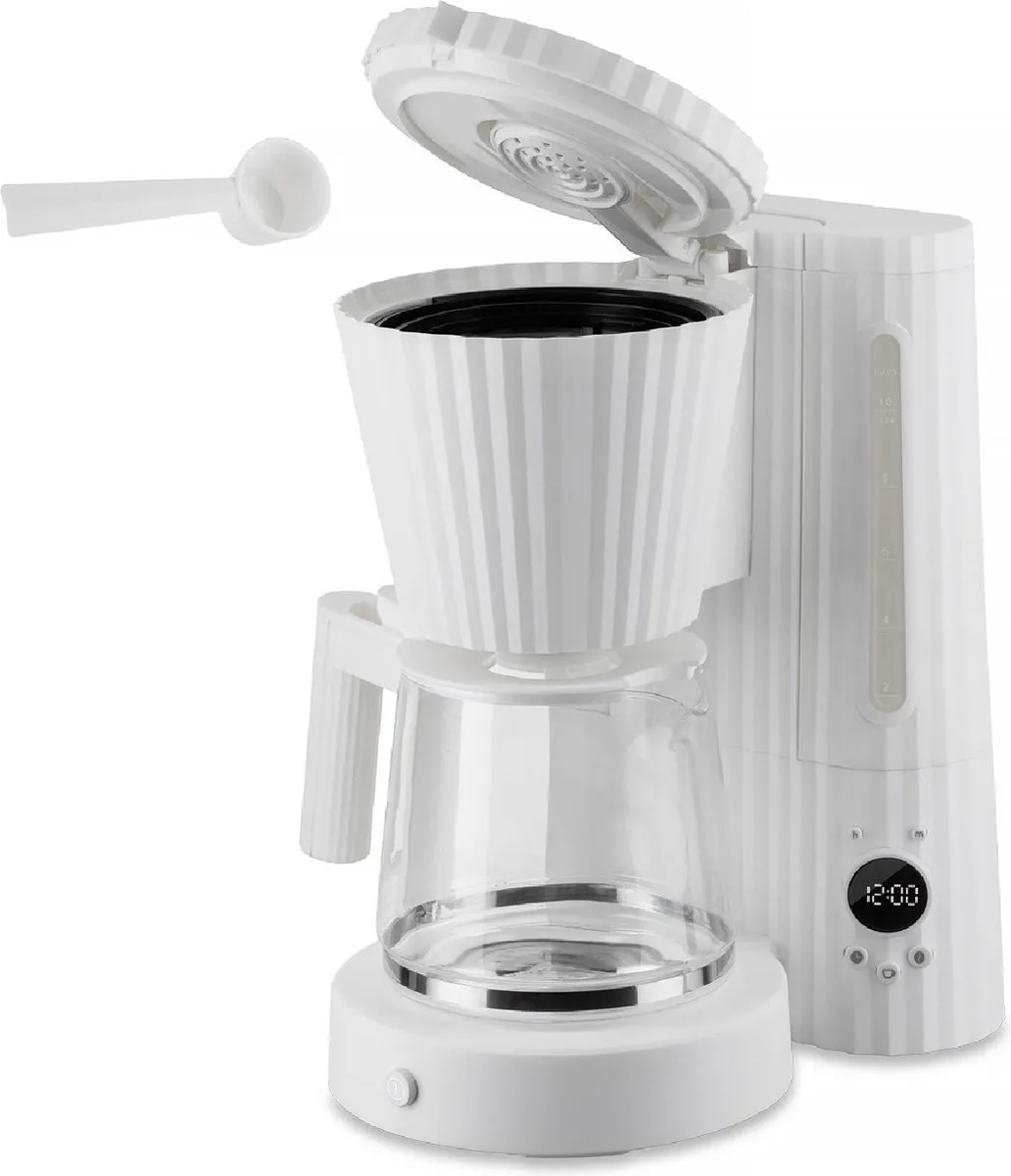 Alessi Plissé Filter-Koffiezetapparaat MDL14 W - 1.5L - 8 Kopjes - Wit