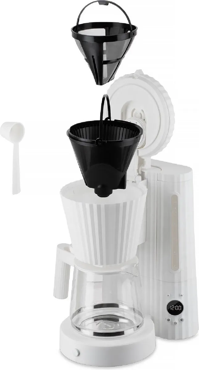 Alessi Plissé Filter-Koffiezetapparaat MDL14 W - 1.5L - 8 Kopjes - Wit - afbeelding 6 van 6