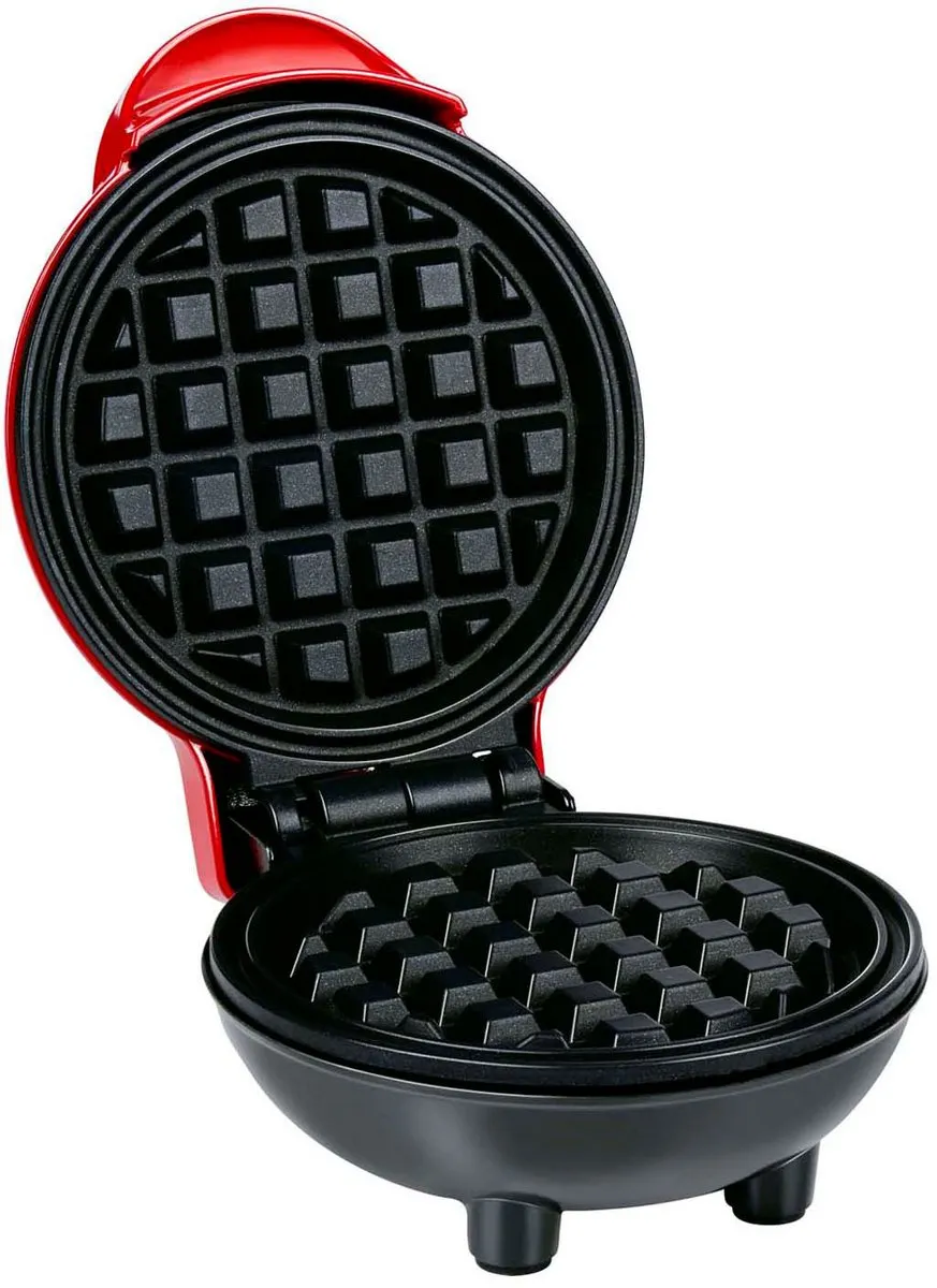 Alpina Wafelmaker 350W - Rood - afbeelding 3 van 3