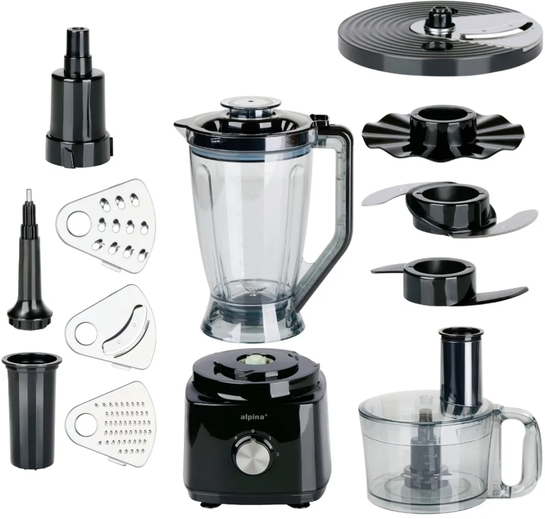 Alpina FP413GS 3-in-1 Keukenmachine 750W - Zwart