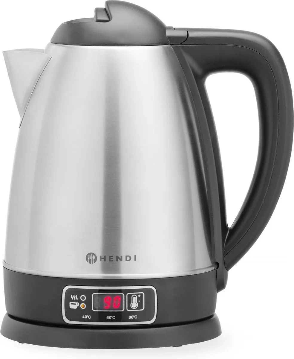 HENDI 209943 Draadloze Waterkoker 1,8L - 1800W - Roestvrij staal