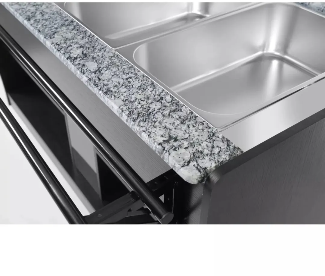HENDI Warm Buffetdisplay 274064 - 4 GN Containers - Zwart/RVS