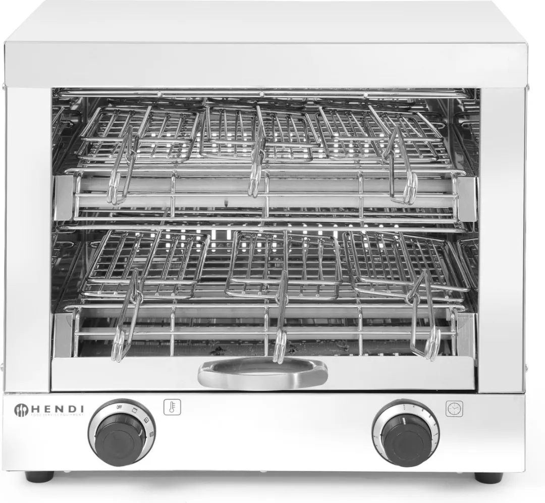 HENDI Tosti-apparaat 2 lagen 6 tostiklemmen 3000W - RVS