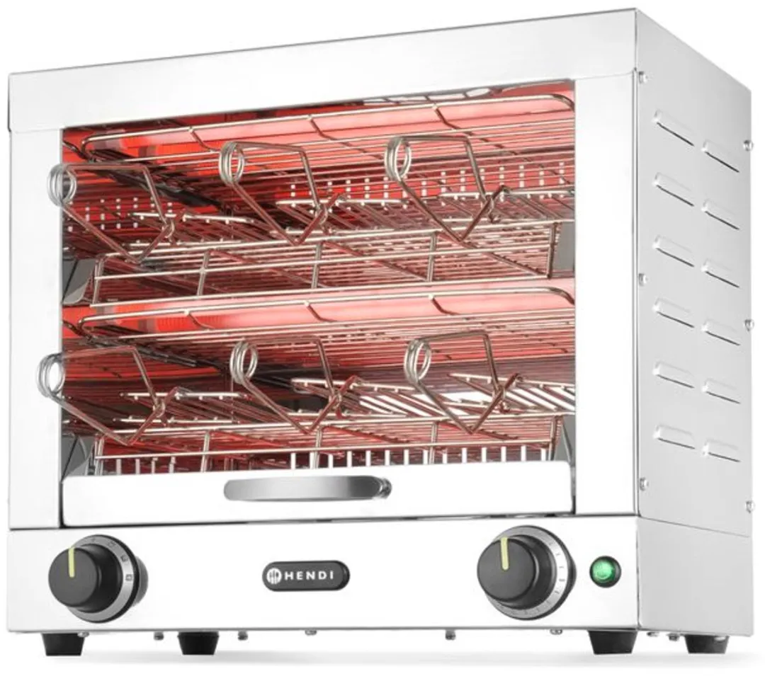 HENDI Tosti-apparaat 2 lagen 6 tostiklemmen 3000W - RVS