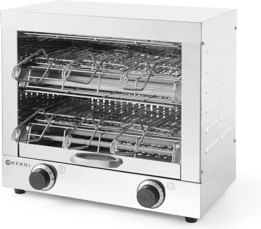 HENDI Tosti-apparaat 2 lagen 6 tostiklemmen 3000W - RVS