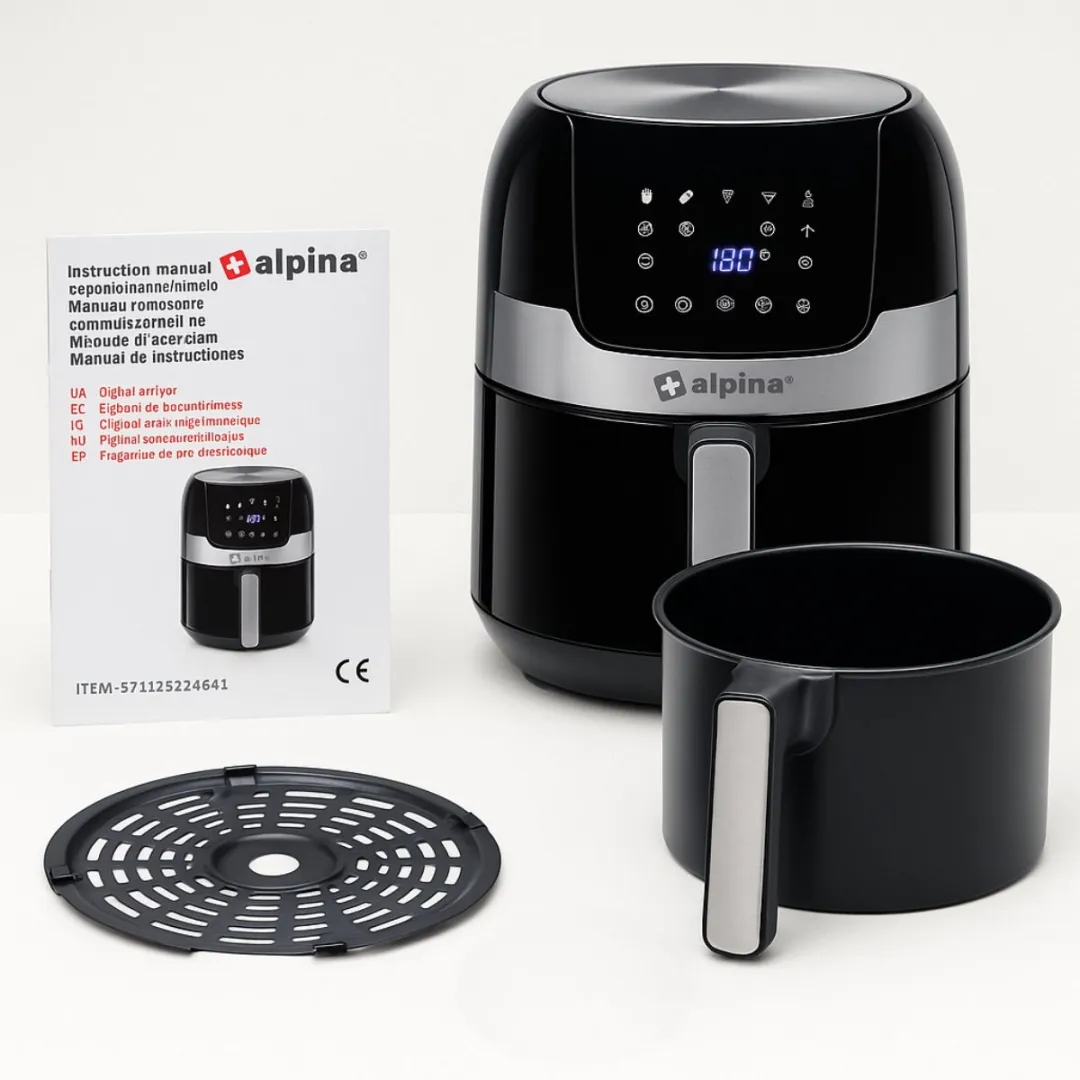 Alpina Airfryer 3.5L - 1400W - Zwart - afbeelding 6 van 6