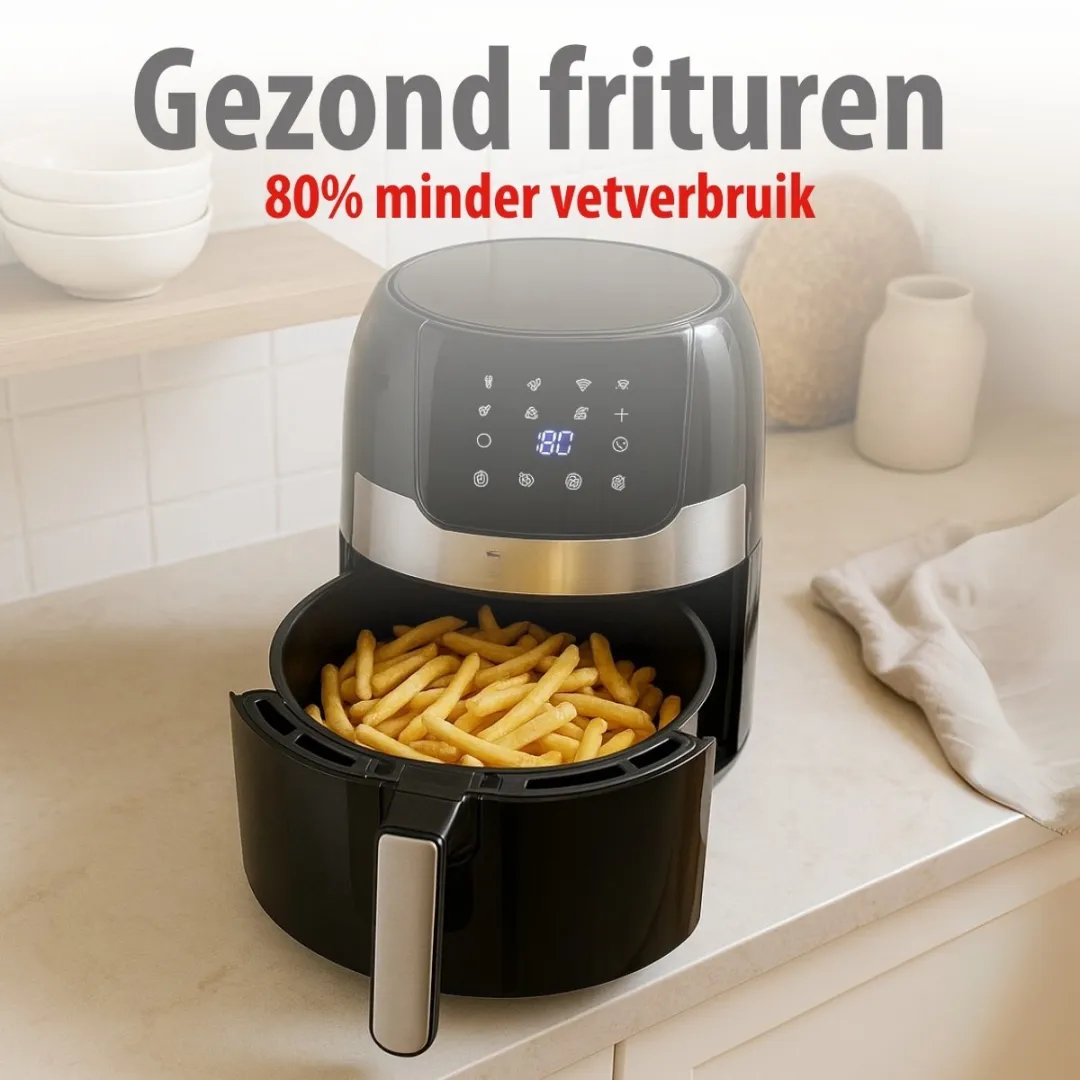 Alpina Airfryer 3.5L - 1400W - Zwart