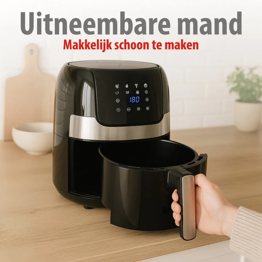 Alpina Airfryer 3.5L - 1400W - Zwart