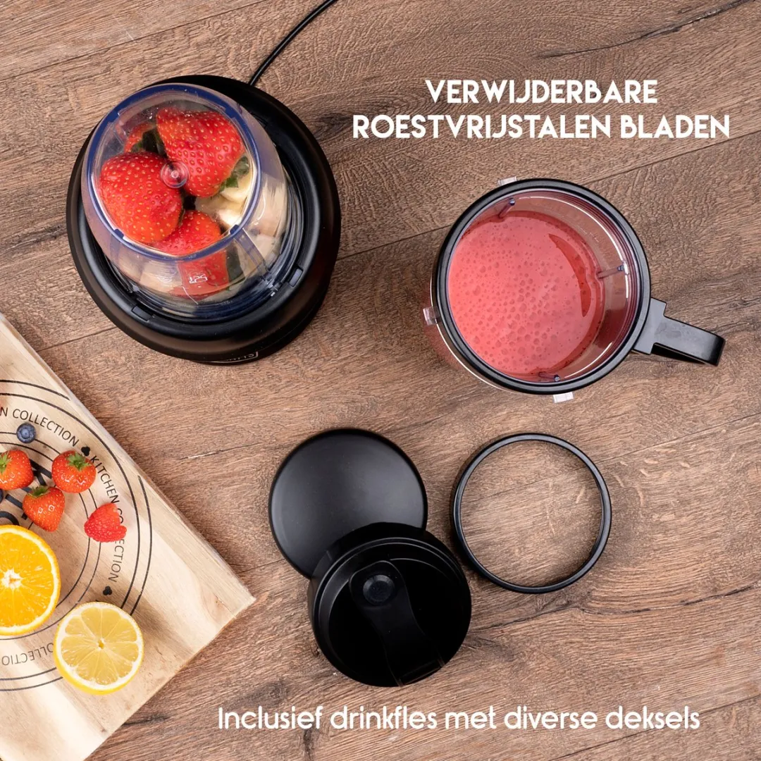 Alpina Smoothie Maker Blender To Go 1200W - 1L - Zilverkleurig