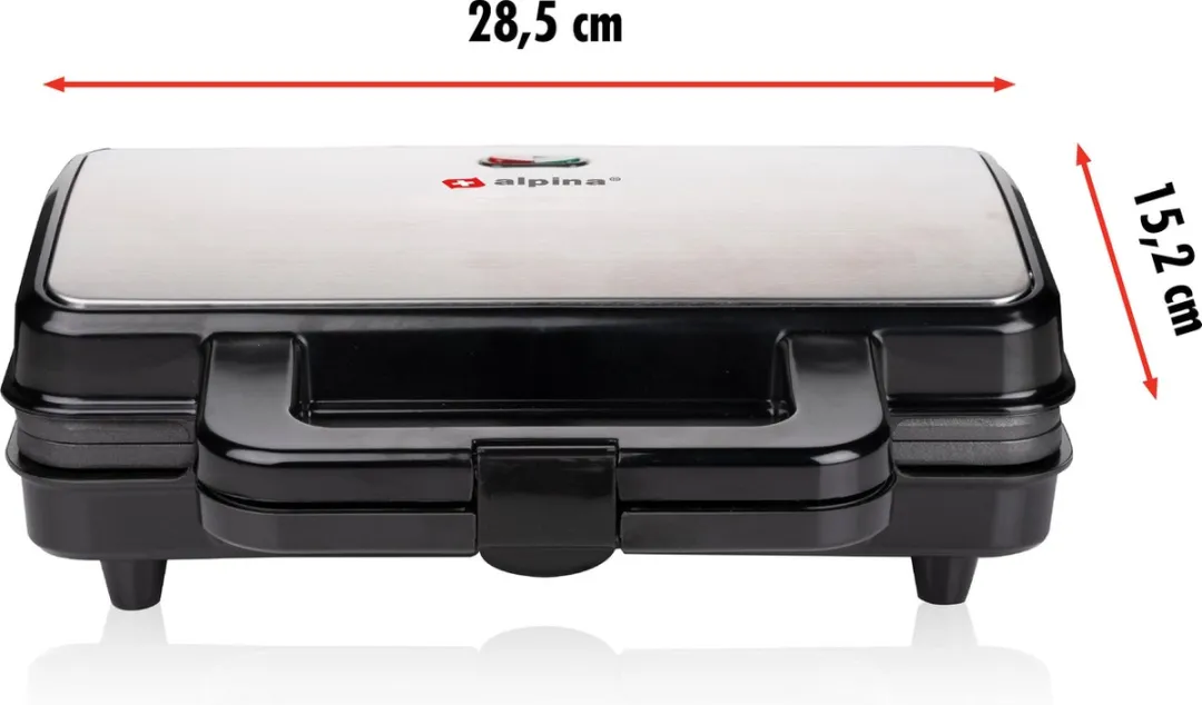 Alpina Tosti-Apparaat XL 900W - Zwart/RVS