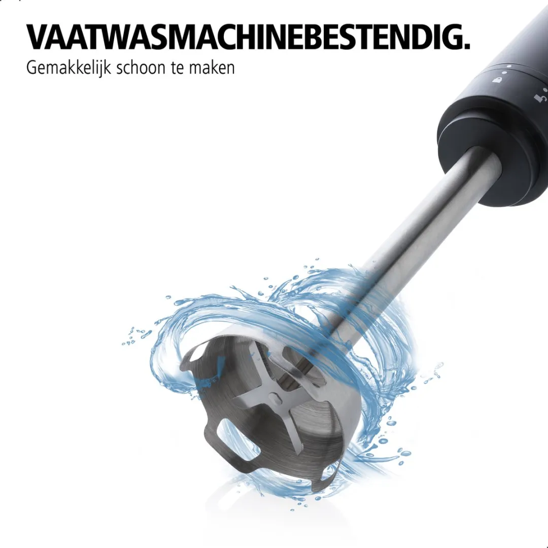 Brabantia D8-4CMB Staafmixer Set - 1000W - 8 Snelheden - Zwart - afbeelding 6 van 6