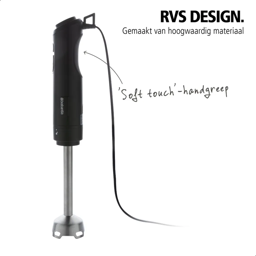 Brabantia D8-4CMB Staafmixer Set - 1000W - 8 Snelheden - Zwart