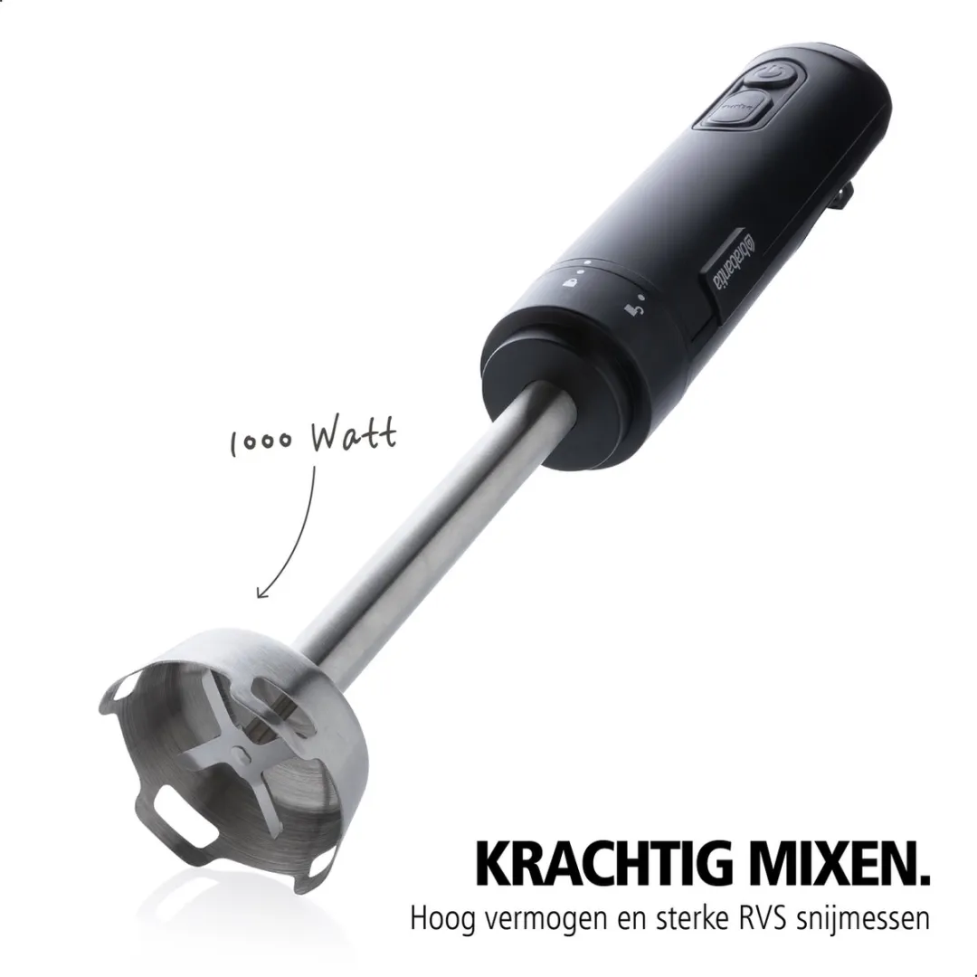 Brabantia D8-4CMB Staafmixer Set - 1000W - 8 Snelheden - Zwart