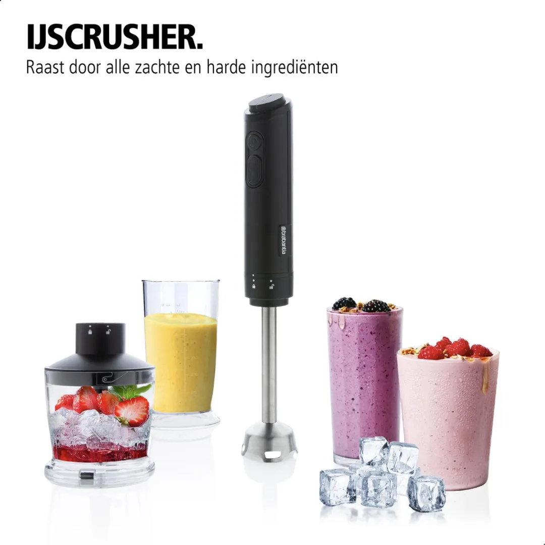 Brabantia D8-4CMB Staafmixer Set - 1000W - 8 Snelheden - Zwart
