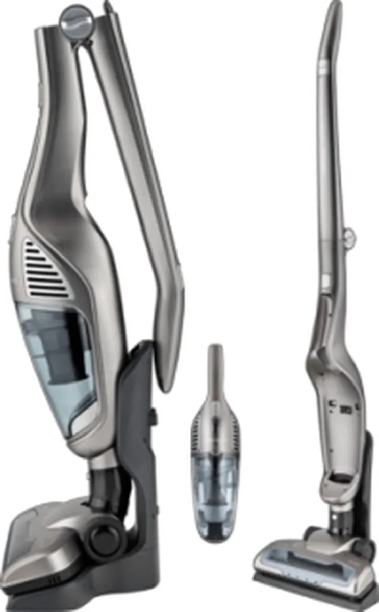 Grundig VCH 9832 Steelstofzuiger 2-in-1 - 0,5L - Zilver/Titanium