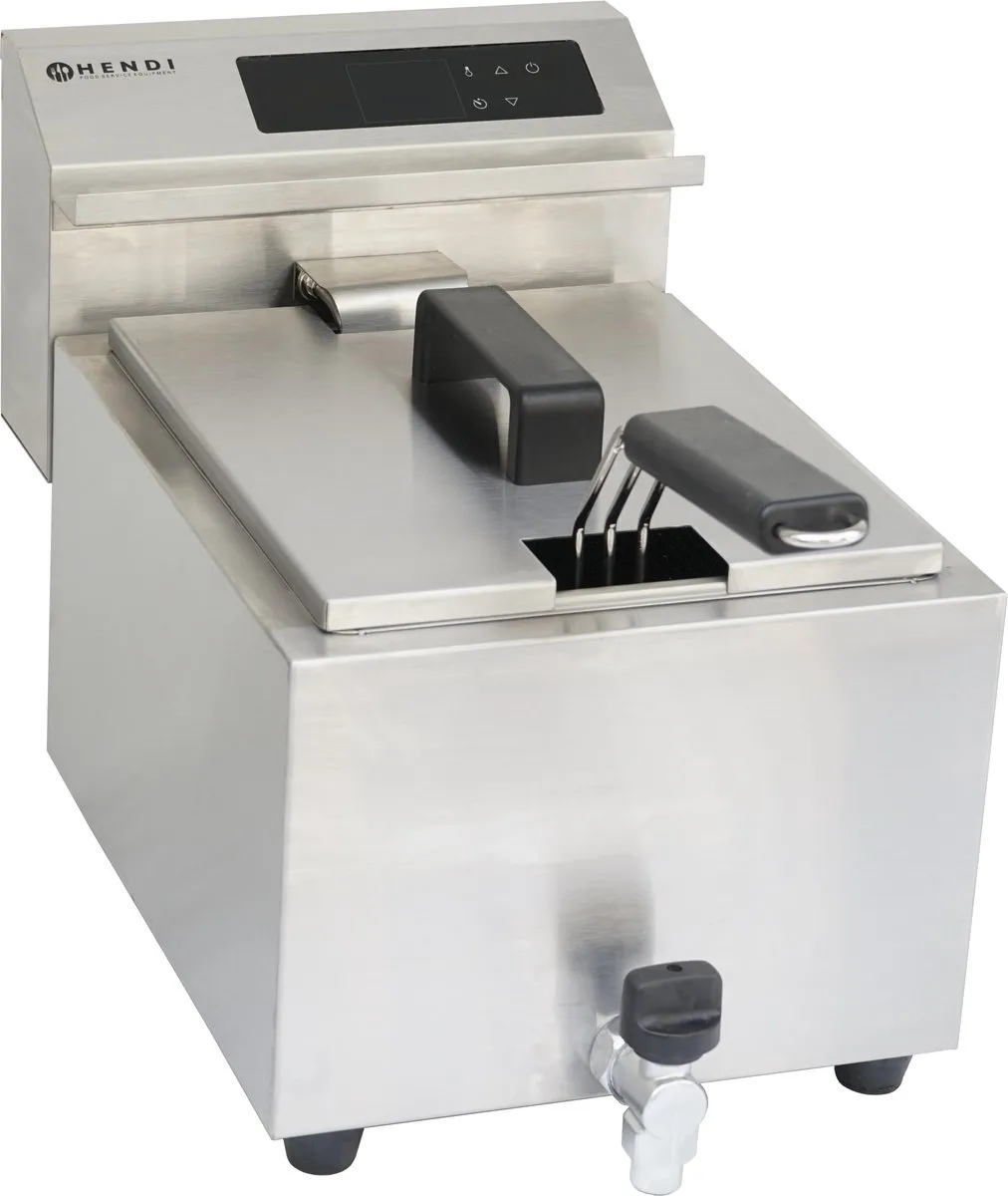 Hendi Profi Line Digitale Friteuse 8L - 3500W - Roestvrij staal