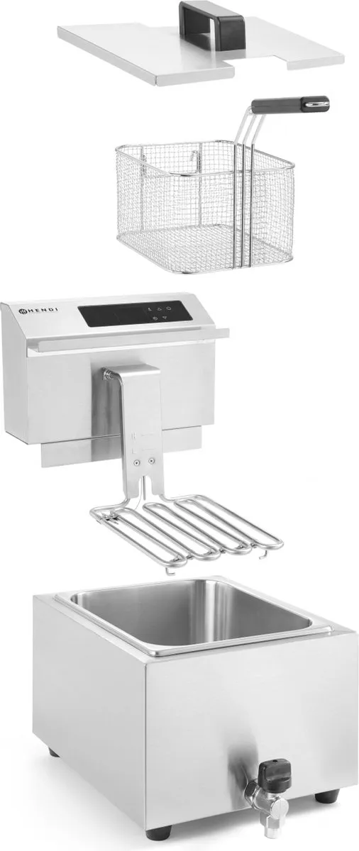 Hendi Profi Line Digitale Friteuse 8L - 3500W - Roestvrij staal