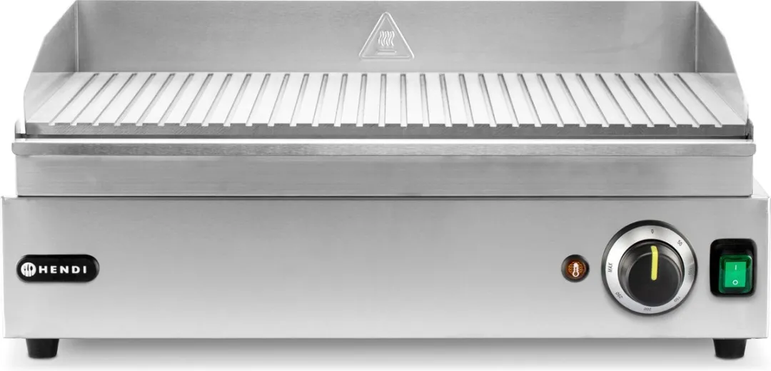HENDI Geribbelde Bakplaat 154953 - 527x404mm - Roestvrij staal