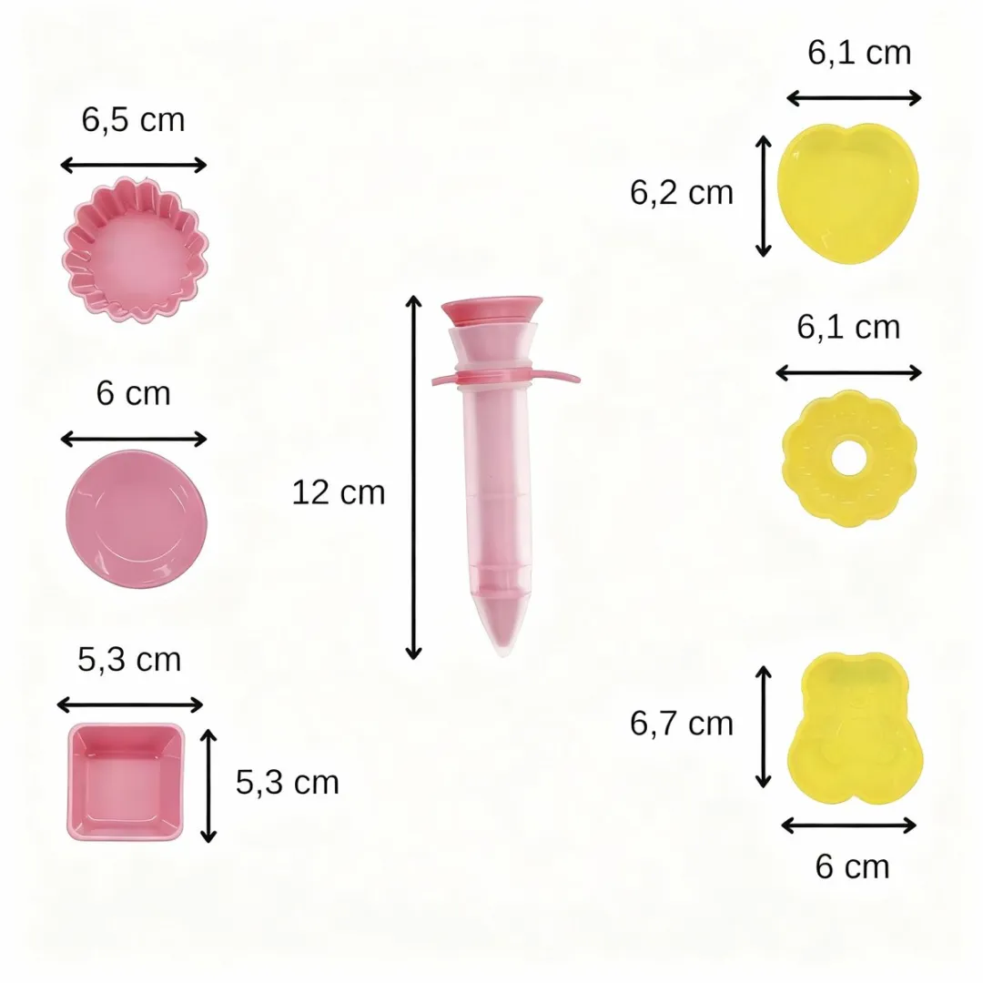 Fackelmann 44896 Bakgereedschapset - 7-delig - Roze/Geel