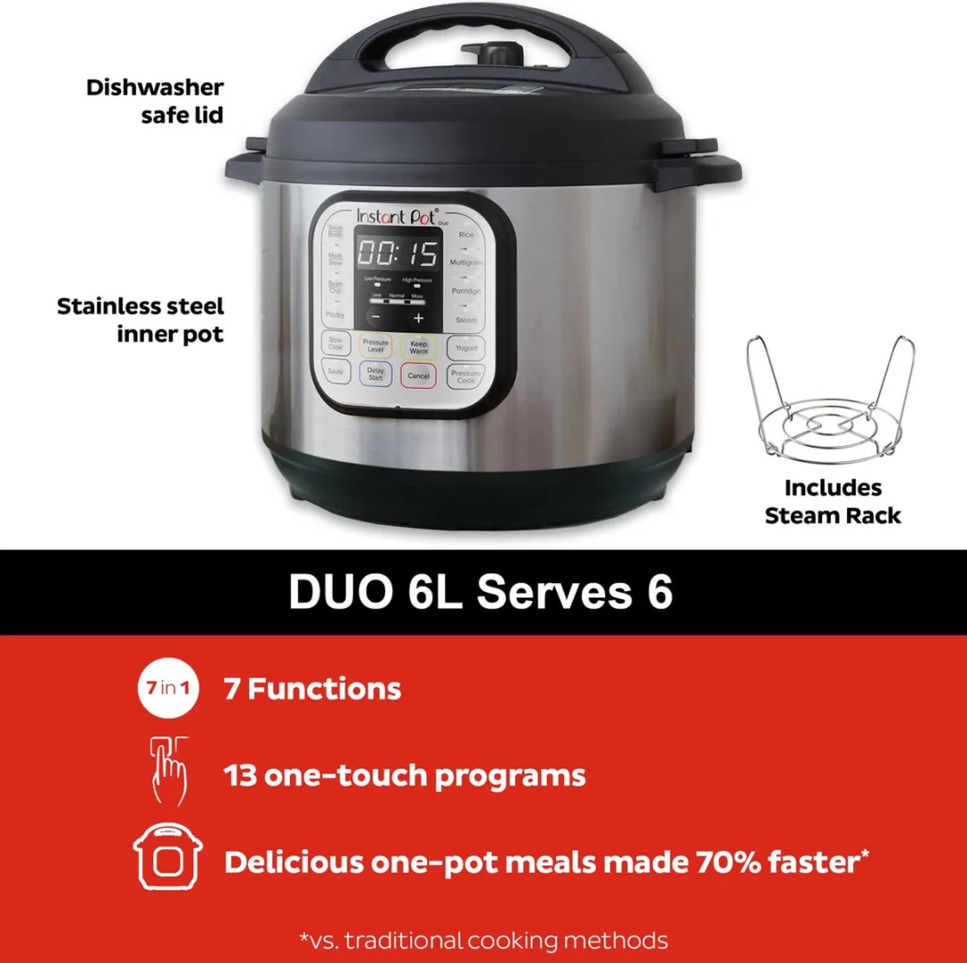 Instant Pot Duo 5,7L Multicooker 1000W - 7-in-1