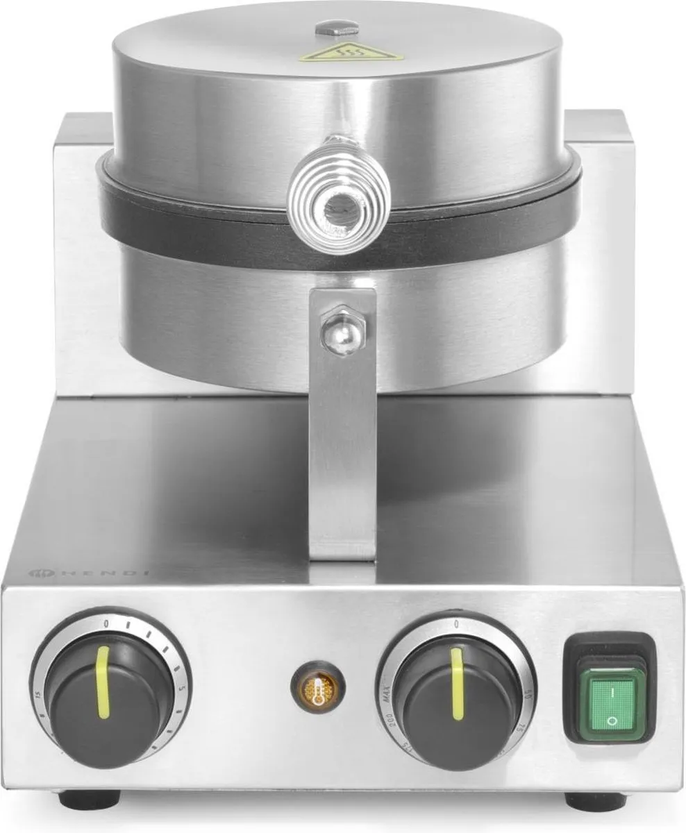 Hendi Rond Wafelijzer 1000W - 2 Platen - Model 212172