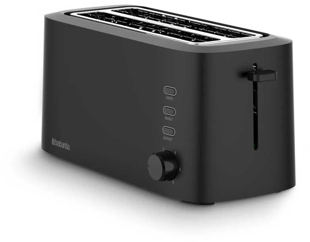 Brabantia BBEK1028 Broodrooster 4 sneetjes - 1630W - Zwart