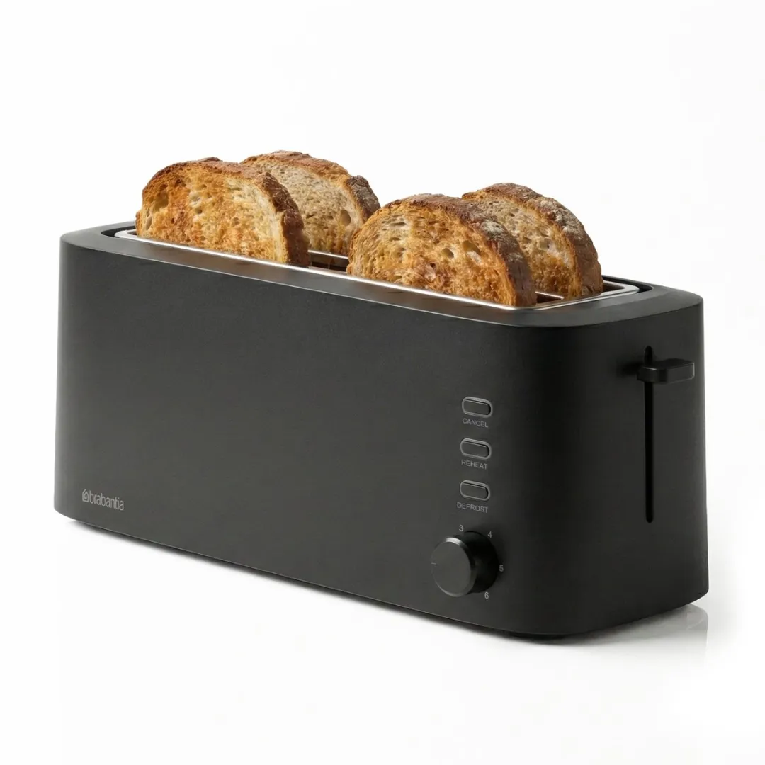 Brabantia BBEK1028 Broodrooster 4 sneetjes - 1630W - Zwart